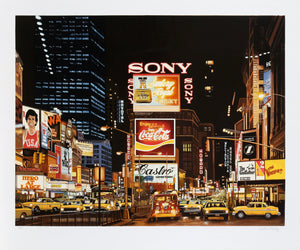Time Square Night, Changing Scene Screenprint | Ken Keeley,{{product.type}}