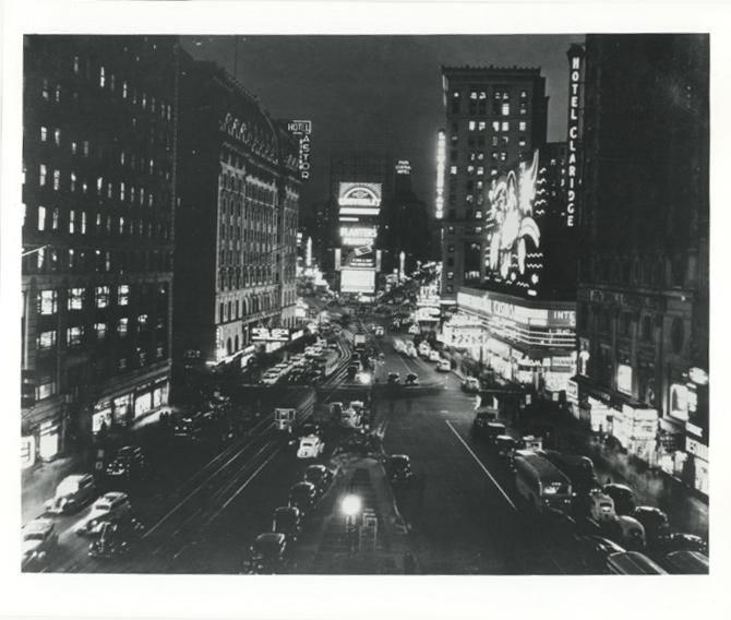 Times Square at Night, New York City Black and White | Unknown Artist,{{product.type}}