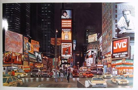 Times Square Night Screenprint | Ken Keeley,{{product.type}}