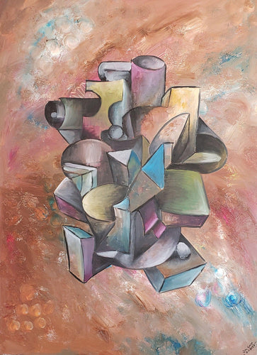 Times Square NYC Oil | Jibin George,{{product.type}}