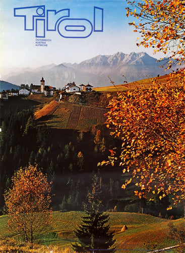 Tirol, Austria - Autumn Farm Poster | Travel Poster,{{product.type}}