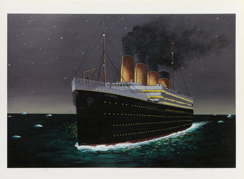 Titanic Lithograph | Roy Ahlgren,{{product.type}}