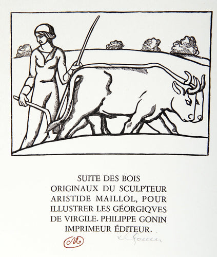 Title Page from les Georgiques Woodcut | Aristide Maillol,{{product.type}}