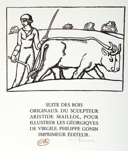 Title Page from les Georgiques Woodcut | Aristide Maillol,{{product.type}}