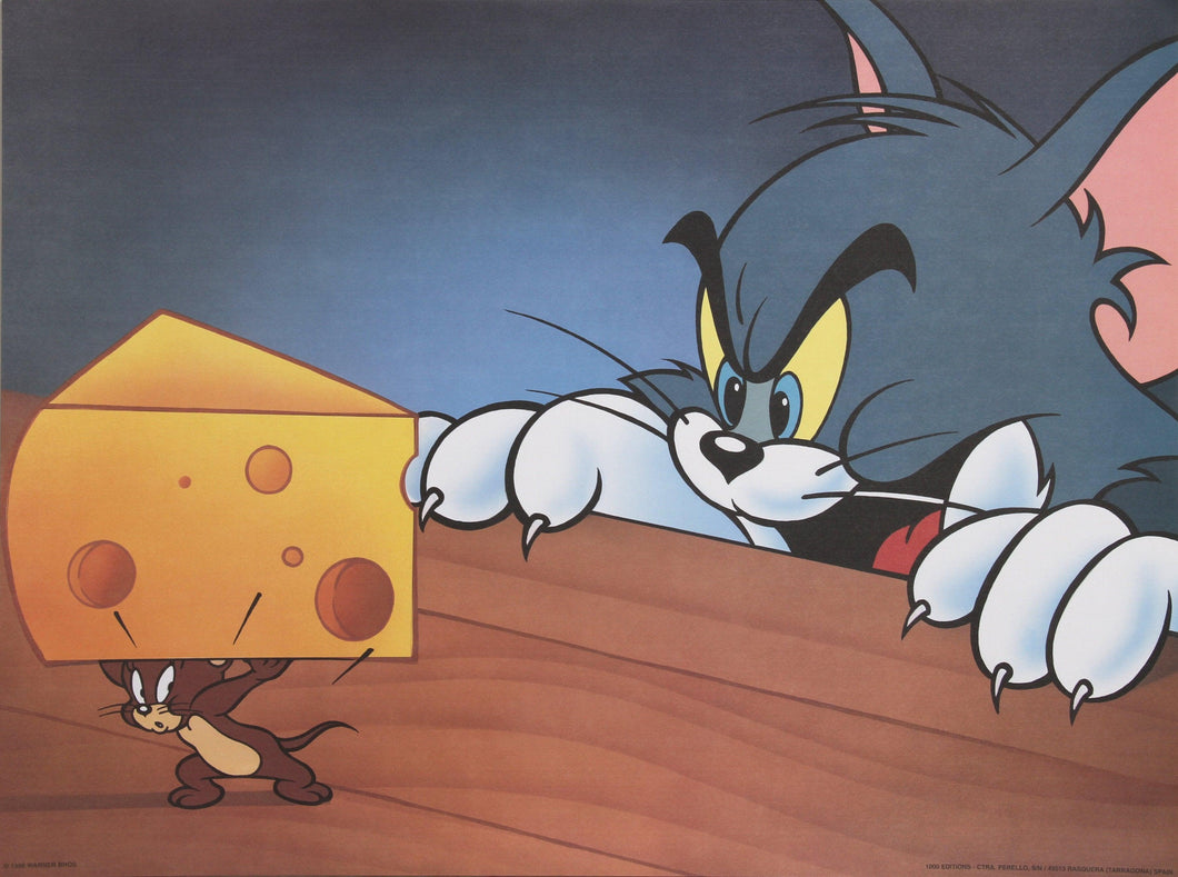 Tom and Jerry with Cheese Poster | Hanna-Barbera,{{product.type}}