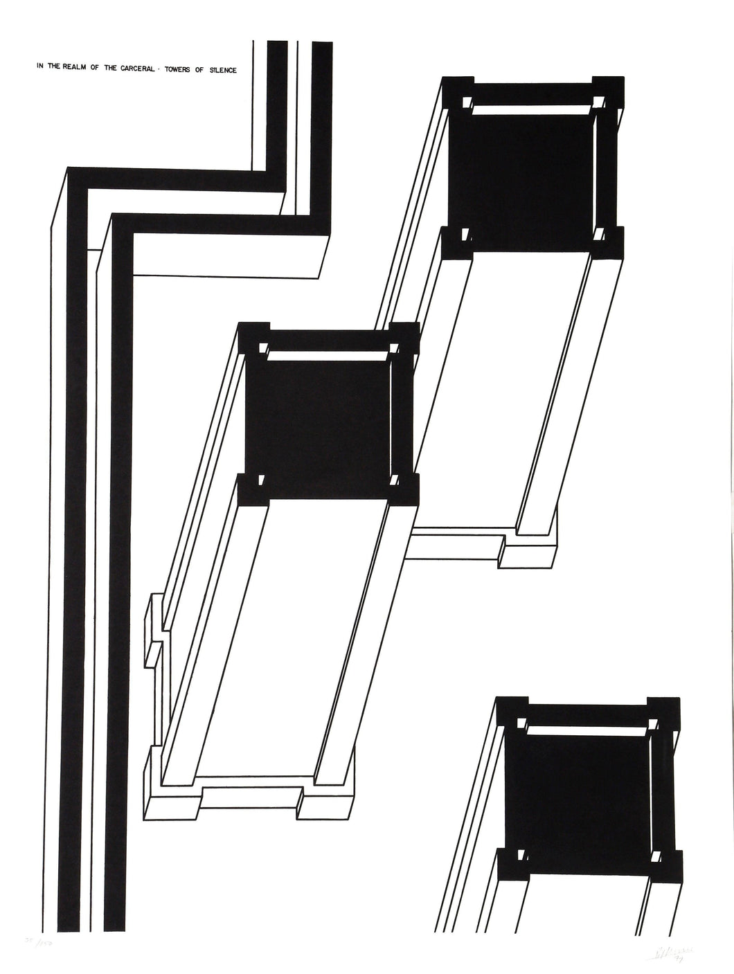 Towers of Silence Etching | Robert Morris,{{product.type}}