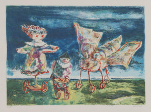 Toys on Wheels Lithograph | Yosl Bergner,{{product.type}}