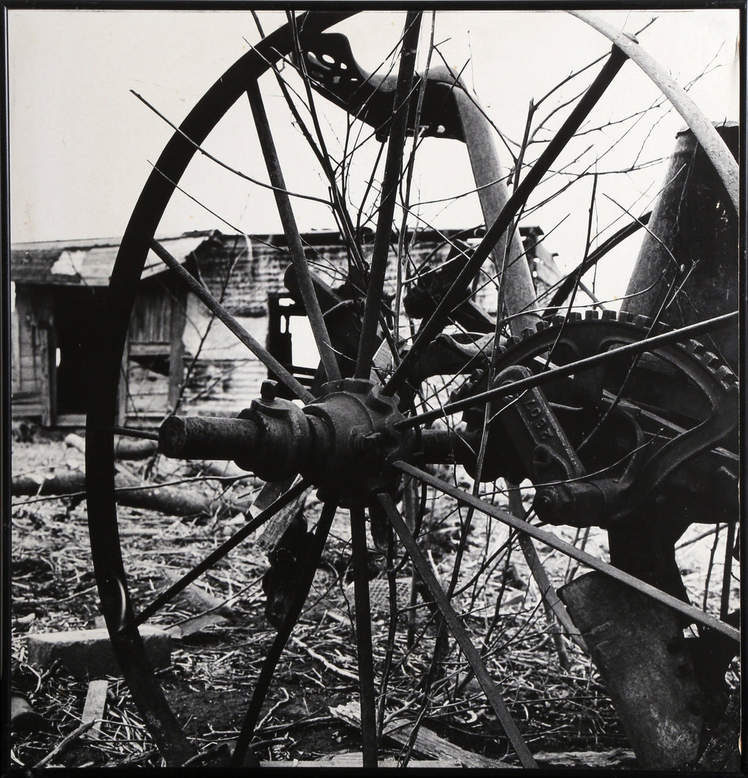Tractor Wheel Black and White | Unknown Artist,{{product.type}}