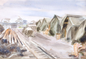 Train Tracks Watercolor | Charles Blaze Vukovich,{{product.type}}