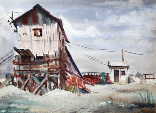 Trap Rock, Haverstraw (P4.30) Watercolor | Eve Nethercott,{{product.type}}