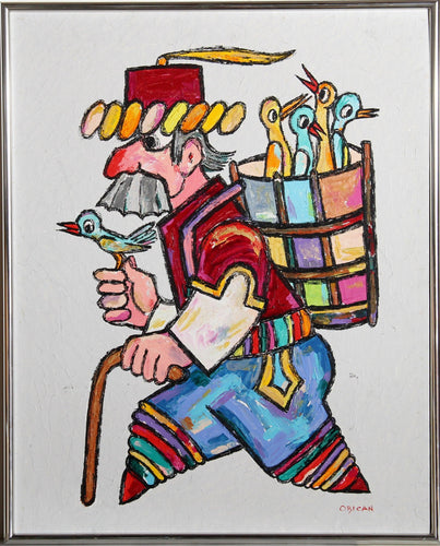 Traveler with Birds Oil | Jovan Obican,{{product.type}}