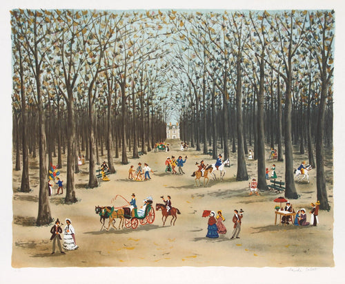 Tree Lined Path Lithograph | Claude Tabet,{{product.type}}