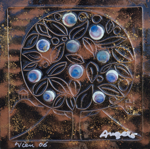 Tree of Life - Blue Ceramic | Unknown Artist,{{product.type}}