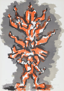 Tree of Life (Orange) Lithograph | Jacques Lipchitz,{{product.type}}