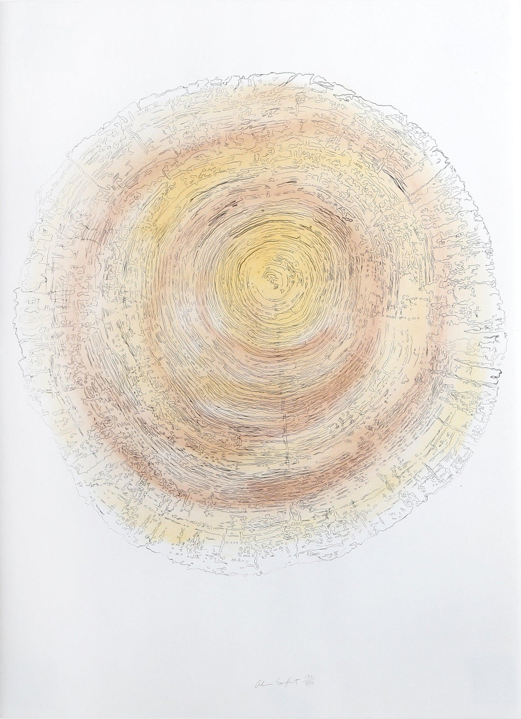 Tree Trunk Series - Yellow Lithograph | Alan Sonfist,{{product.type}}