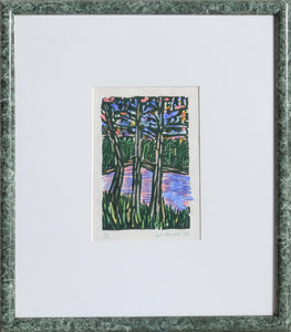 Trees and Stream Lithograph | Jeff Becker,{{product.type}}