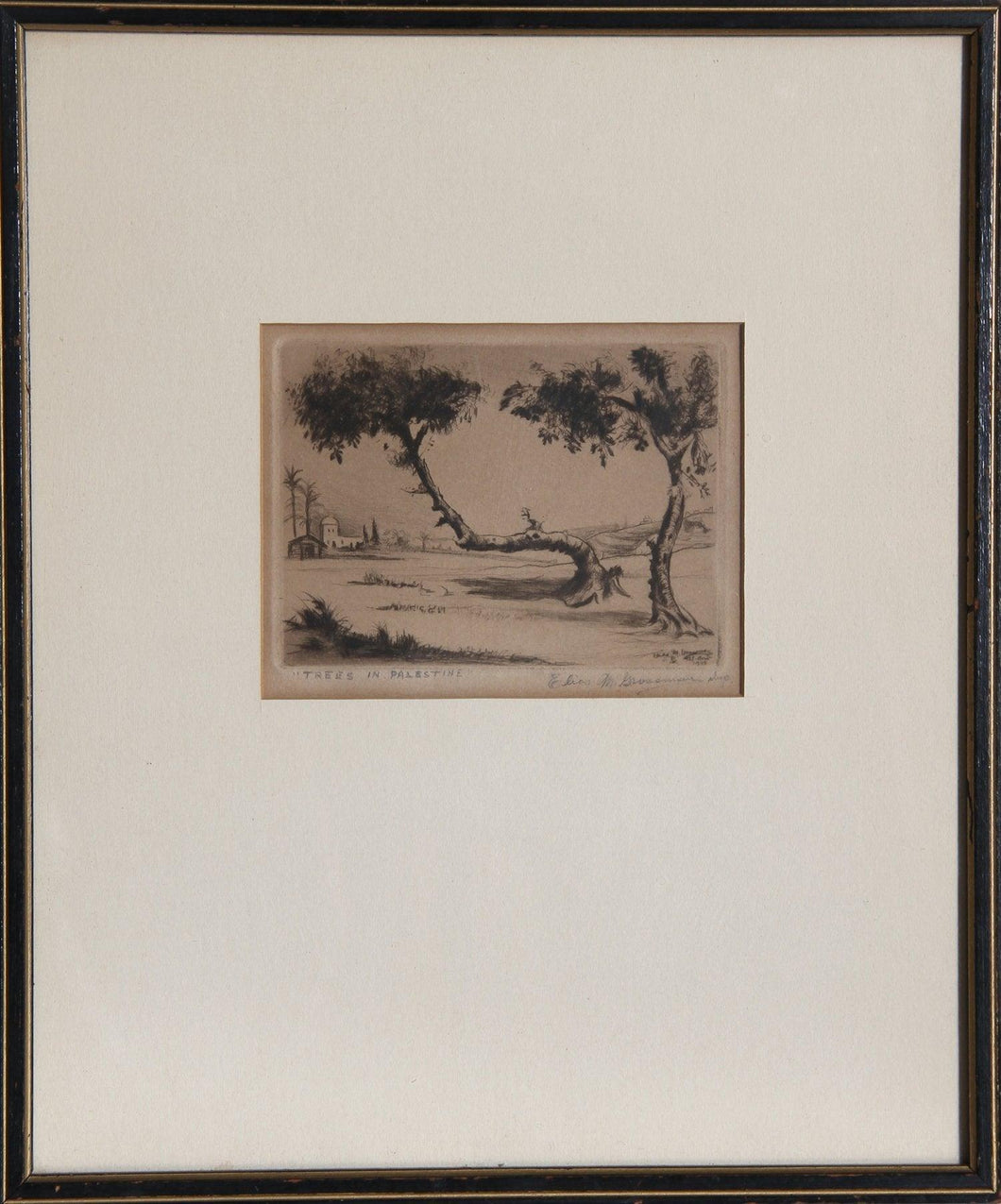 Trees in Palastine Etching | Elias M. Grossman,{{product.type}}
