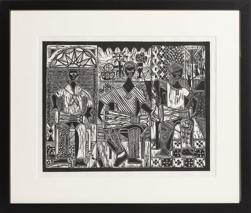Tres Musicos Etching | Viredo Espinosa,{{product.type}}