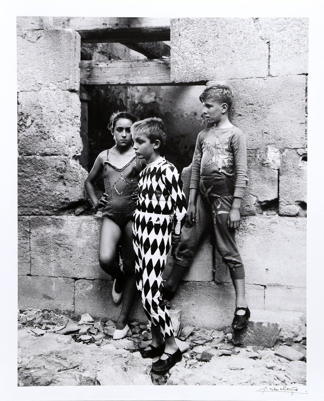 Trio de Saltimbanques, Arles Black and White | Lucien Clergue,{{product.type}}