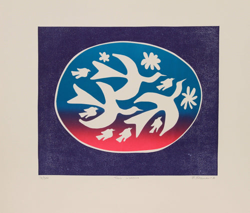 Trois Oiseaux Etching | Mireille Kramer,{{product.type}}