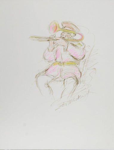 Trombone Player Ink | Ira Moskowitz,{{product.type}}