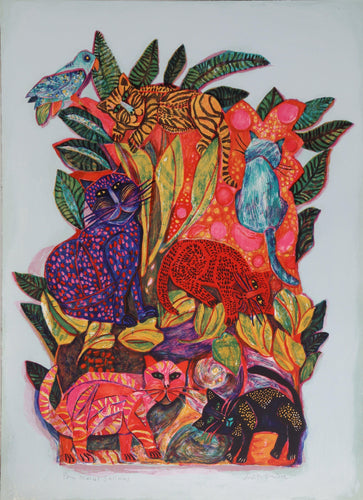 Tropical Cats Lithograph | Judith Bledsoe,{{product.type}}