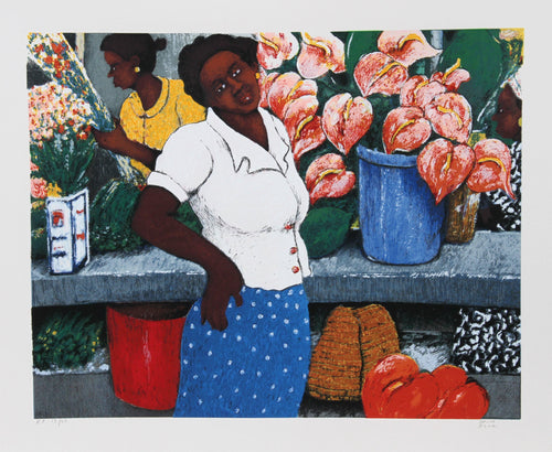 Tropical Flowers Lithograph | David Azuz,{{product.type}}