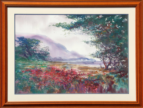 Tropical Landscape Watercolor | Unknown Artist,{{product.type}}