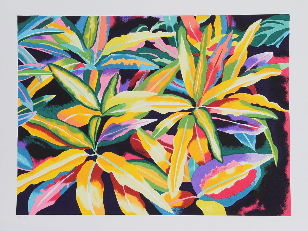 Tropical Leaves Lithograph | Linda Bastian,{{product.type}}