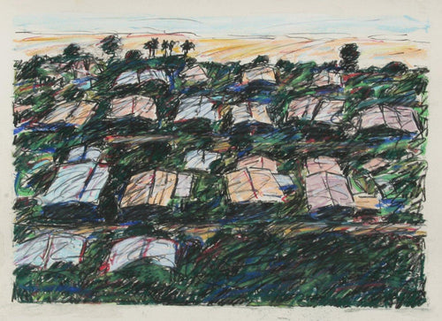 Tropical Rooftops Pastel | Unknown Artist,{{product.type}}