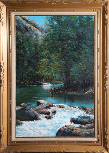 Trout Fishing Oil | Joseph Collazzi,{{product.type}}