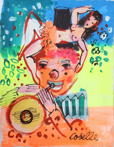 Trumpeter Clown with Nude Acrylic | Charles Cobelle,{{product.type}}