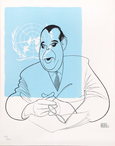 Trygve Lie Lithograph | Al Hirschfeld,{{product.type}}