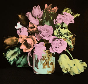 Tulips and Roses in Chinese Mug Set Screenprint | Francesco Scavullo,{{product.type}}
