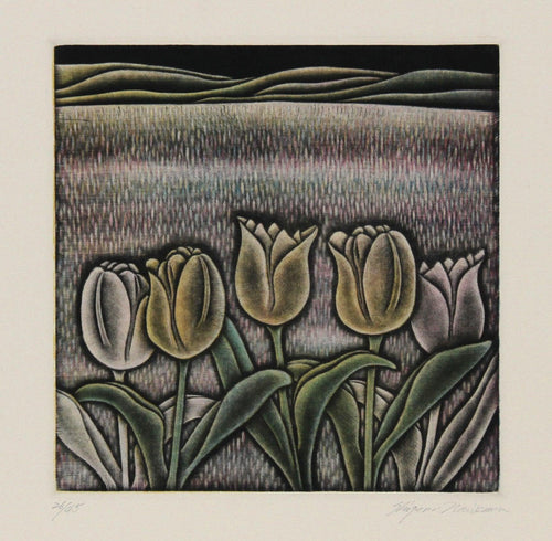 Tulips Etching | Shigeru Narikawa,{{product.type}}