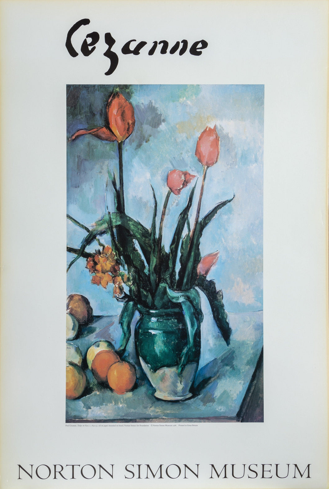 Tulips in Vase Poster | Paul Cézanne,{{product.type}}