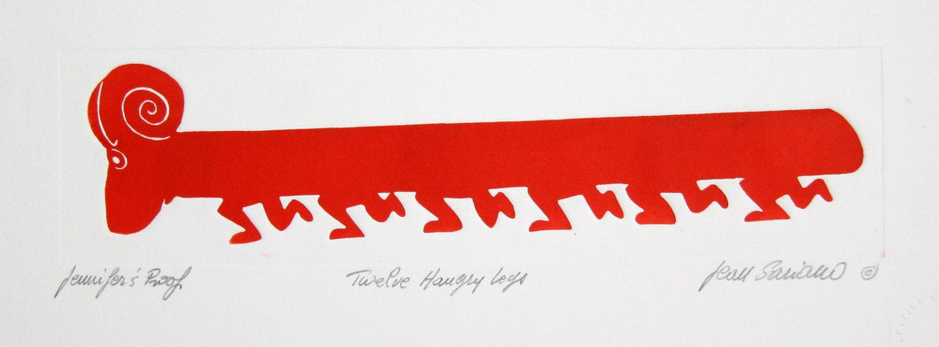 Twelve Hungry Legs Etching | Jean Sariano,{{product.type}}