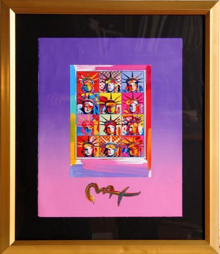 Twelve Liberty Heads Acrylic | Peter Max,{{product.type}}
