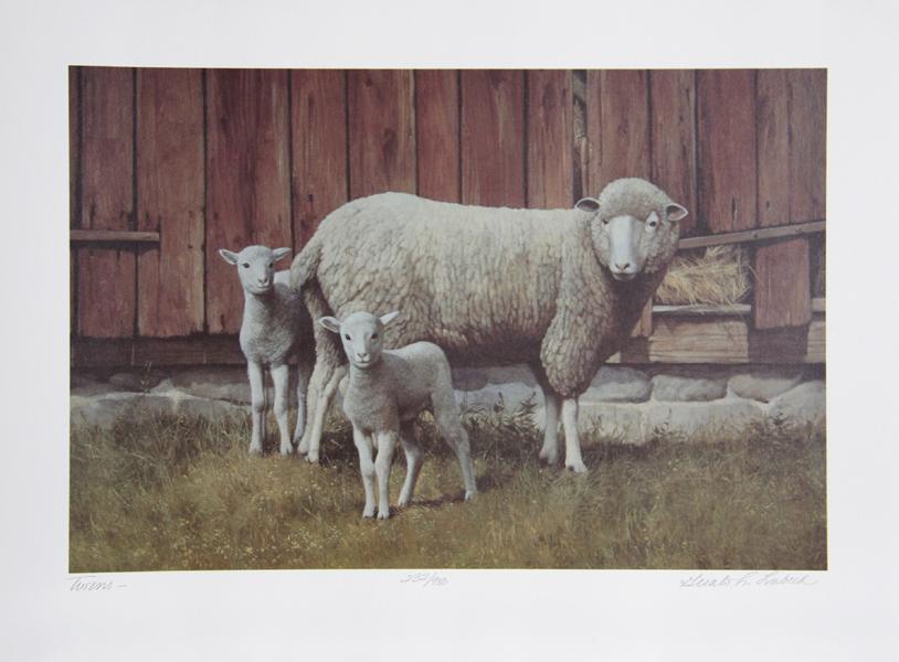 Twins Lithograph | Gerald Lubeck,{{product.type}}