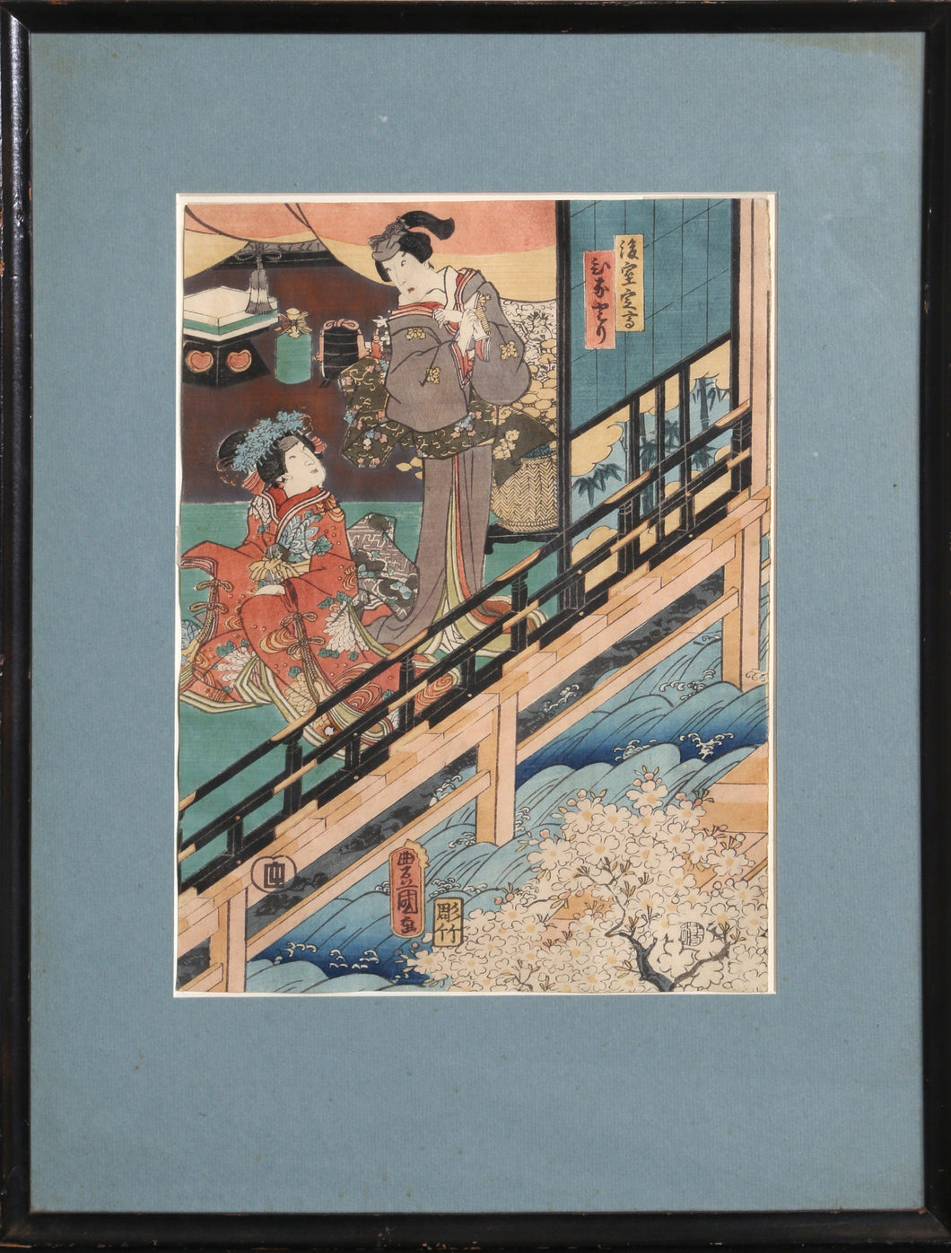 Two Actors Woodcut | Kunisada Utagawa (Toyokuni III),{{product.type}}