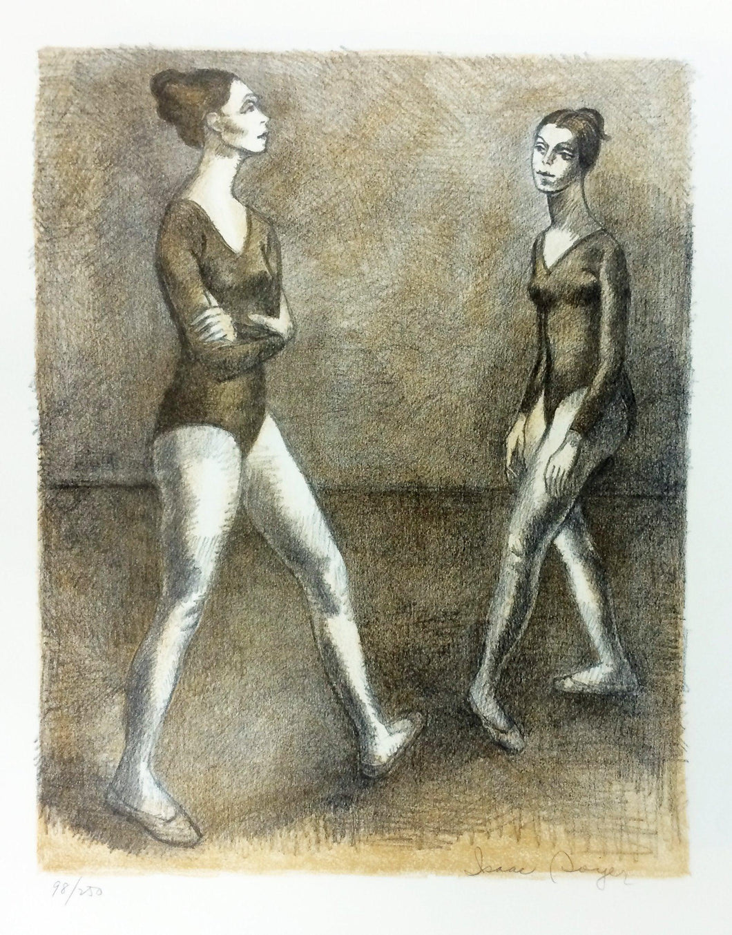 Two Ballerinas Lithograph | Isaac Soyer,{{product.type}}