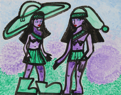 Two Beautiful Women Acrylic | Kyu Sun Ariola,{{product.type}}