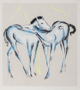 Two Blue Horses screenprint | Franz Marc,{{product.type}}
