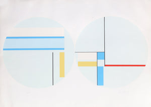 Two Blue Tondos Screenprint | Ilya Bolotowsky,{{product.type}}