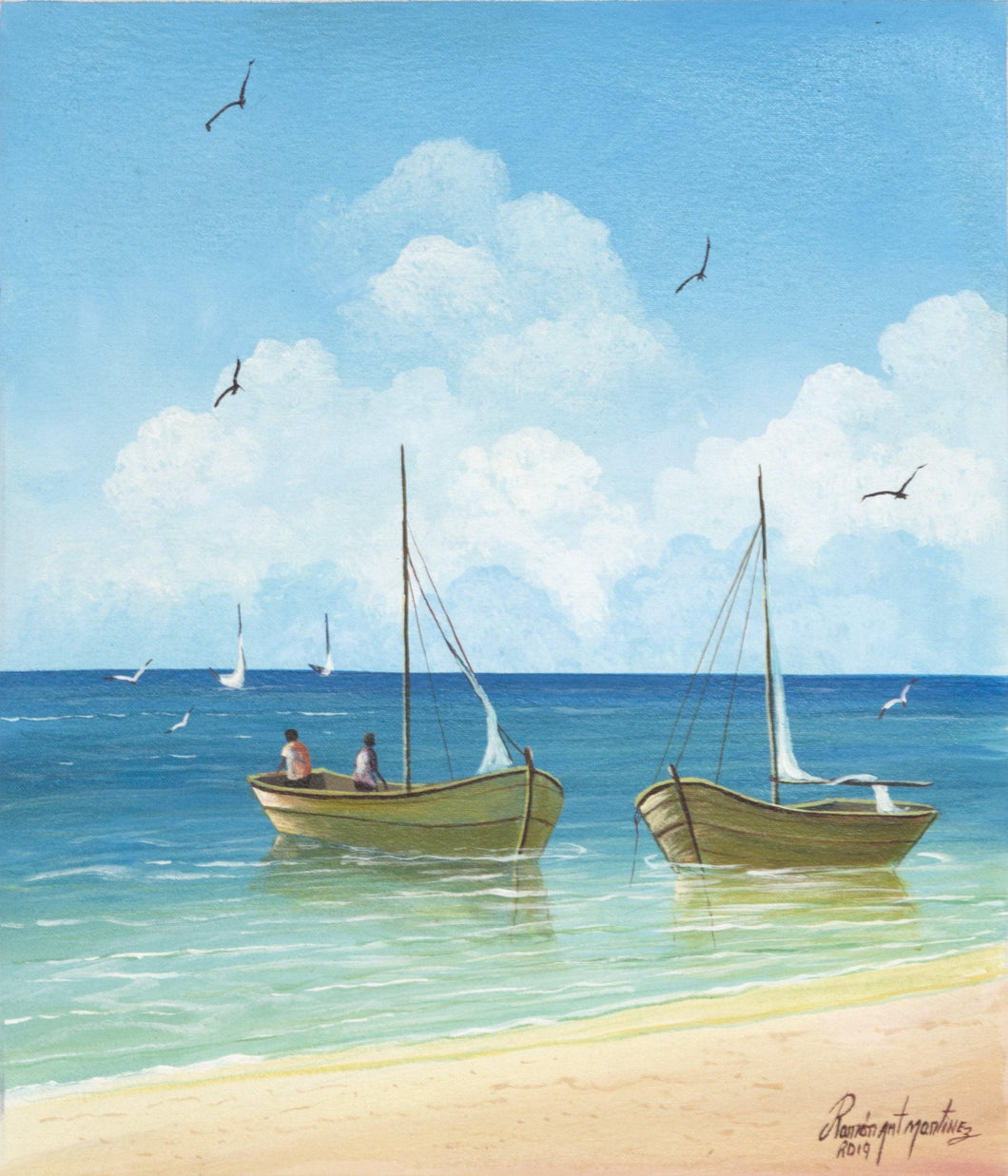 Two Boats Oil | Ramon Martinez,{{product.type}}