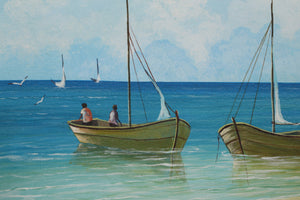 Two Boats Oil | Ramon Martinez,{{product.type}}