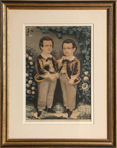 Two Boys Lithograph | Currier and Ives,{{product.type}}