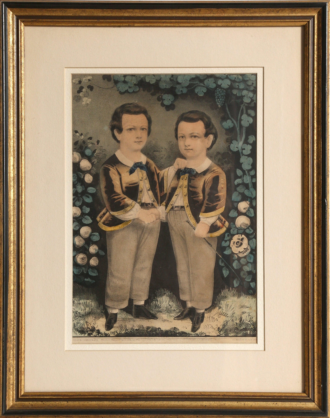 Two Boys Lithograph | Currier and Ives,{{product.type}}