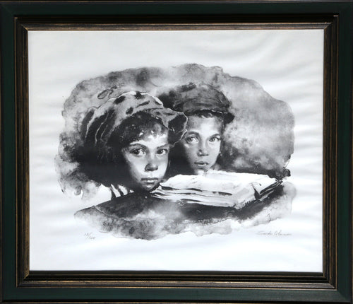 Two Boys Lithograph | Sandu Liberman,{{product.type}}