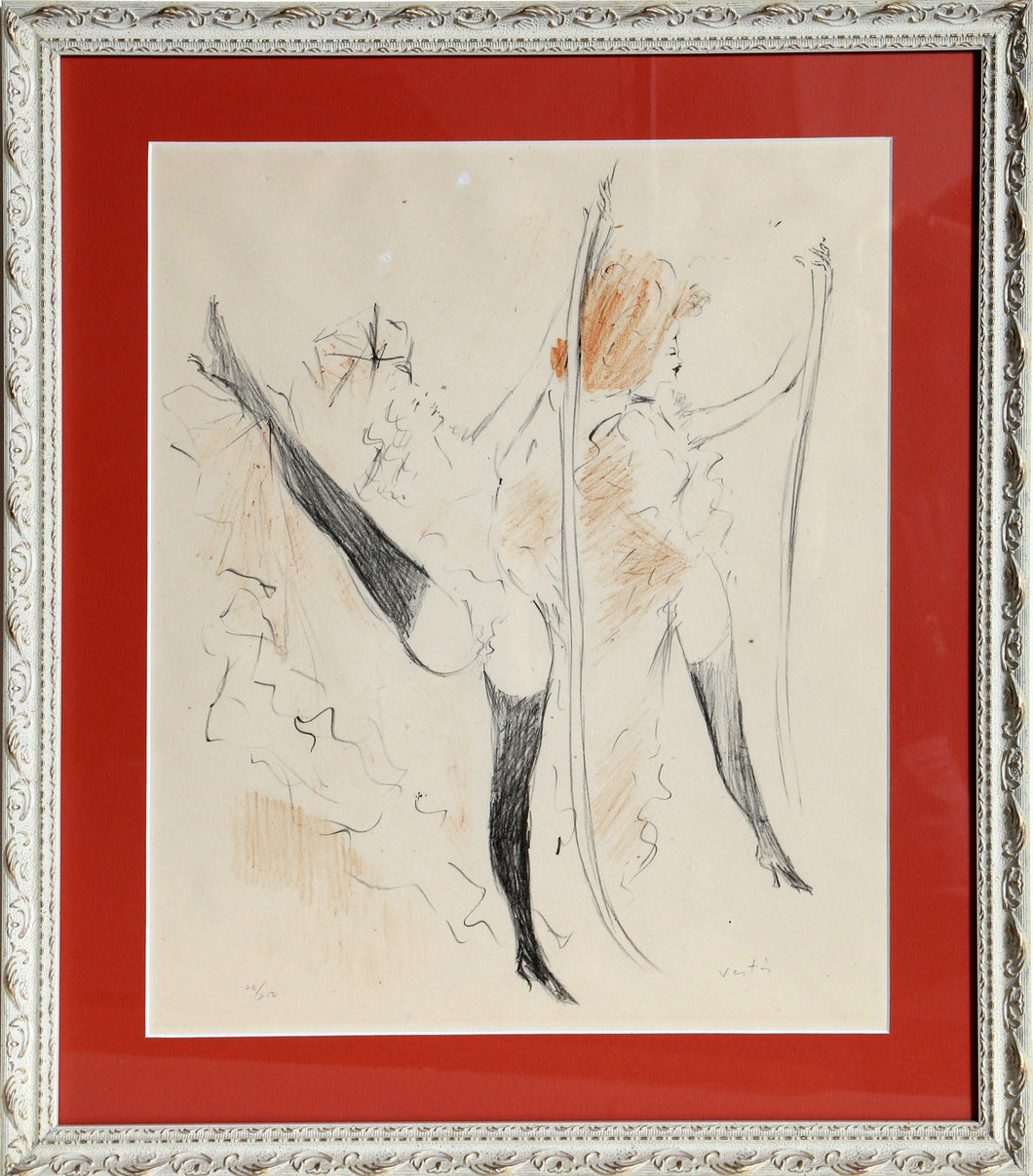 Two Cabaret Dancers Lithograph | Marcel Vertes,{{product.type}}